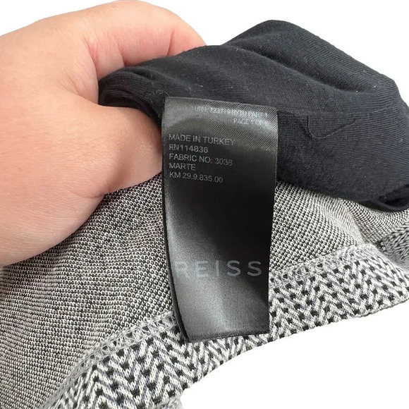 Reiss Marte Textured Sheath Dress Tweed Blue Gray Sleeveless Size US 6 - Picture 11 of 12